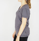 Womens Jack Wolfskin 1804111 Dark Steel Short Sleeve T-Shirt